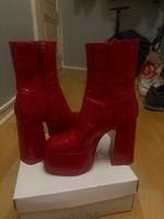 Rote Stiefel mit Absatz Hessen - Offenbach Vorschau