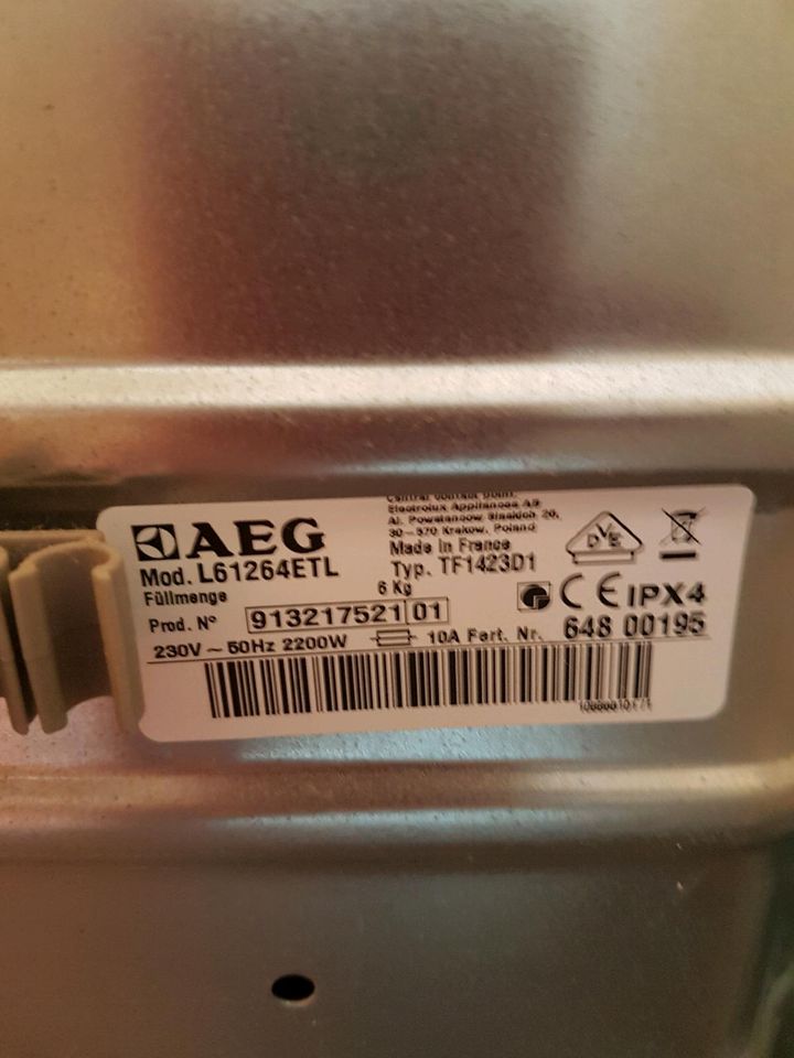 AEG Waschautomat Toplader L61264 ETL Füllmenge 6 kg in Mühltroff