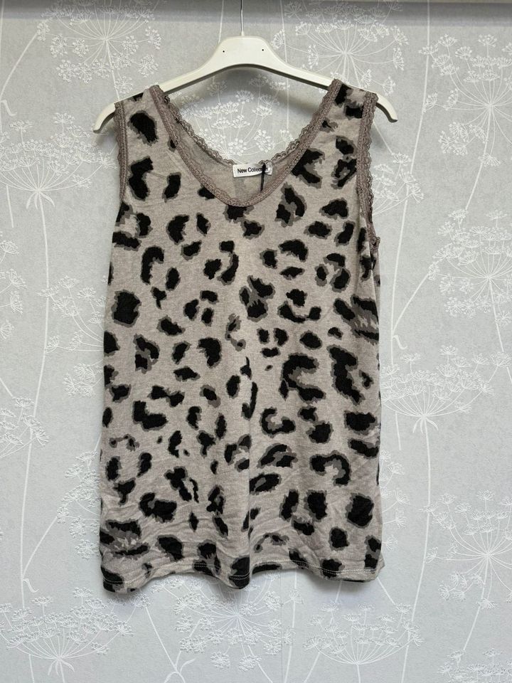 Damen Leo Leopard top Baumwolle m l xl in Groß-Gerau