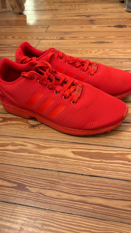 Adidas ZX Flux Schuhe/Sneaker rot, Größe 45 1/3, wenig getragen in Hamburg