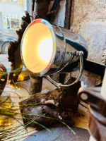 Zwei Designer Lampen Tischlampen mit Holzfuß aus Baumstamm Chrom Obergiesing-Fasangarten - Obergiesing Vorschau