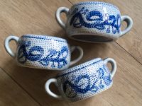 3 Suppentassen Keramik ~ glasiert ~ grau/blau Nordrhein-Westfalen - Paderborn Vorschau