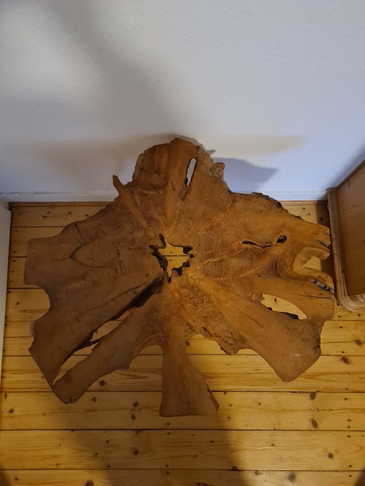 Tisch Holztisch Teak Vollholz Baumscheibe Tisch in Centrum