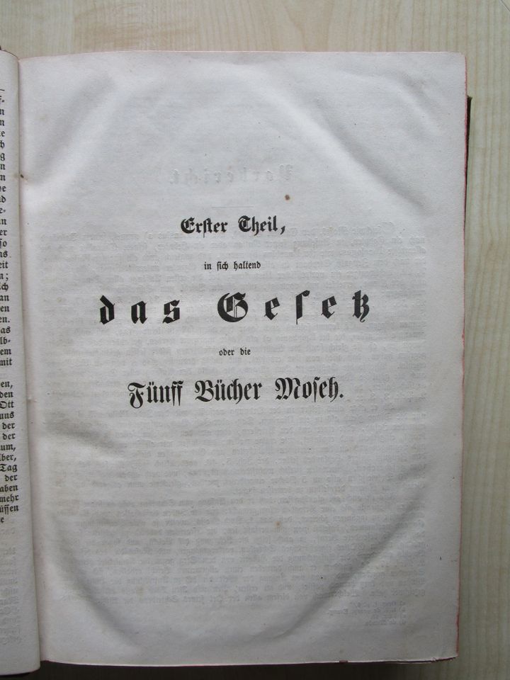 Berleburger Bibel Bd. 1: Fünff Bücher Moseh, Nachdruck Quack 1856 in Krefeld