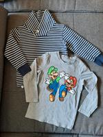 2 Oberteile, Pullover Langarmshirt, H&M Super Mario, Gr. 110/116 Niedersachsen - Worpswede Vorschau