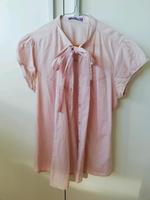 AJC Bluse Rose altrosa kurzarm Schleife Hals Binden Gr. 38 / M Hessen - Ranstadt Vorschau