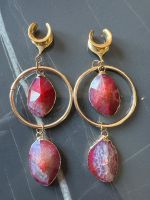 Echte Edelstein ear weights hanger agate gold tragbar ab 18mm Nordrhein-Westfalen - Wilnsdorf Vorschau