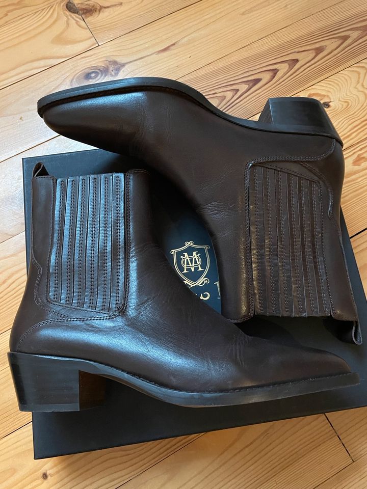 Massimo Dutti-Stiefeletten-Leder-dunkel braun-38 in München