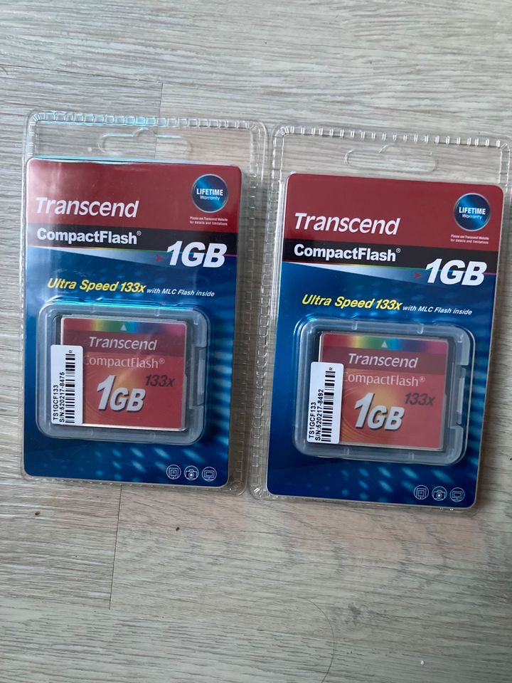 2 Transcend Compact Flash 1GB , Ultra Speed 133 in Dresden