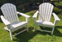 Kult Garten-Stuhl Gartenmöbel Kanada Deck-Chair weiß Holz-Optik Nordrhein-Westfalen - Hürth Vorschau
