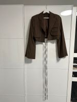 braun gestreifter Crop Blazer Nordrhein-Westfalen - Mettmann Vorschau