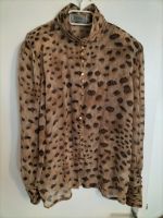 Renzo Vintage Seidenhemd für Damen . Leopardenmuster Mitte - Tiergarten Vorschau