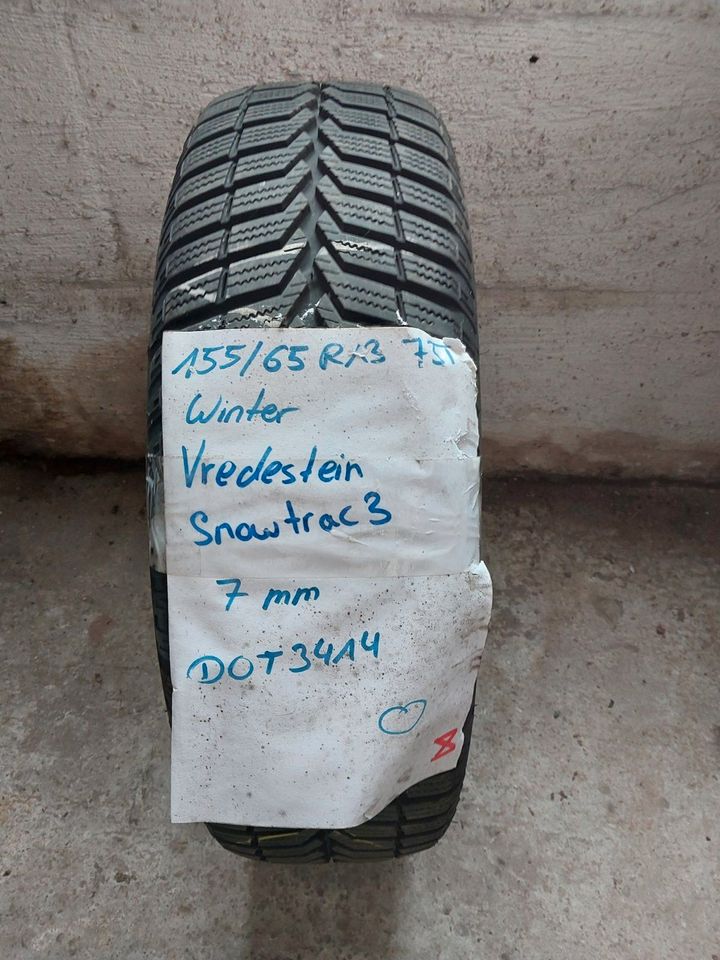 155/65 R13 75T Winterreifen 7 mm DOT3414 Vredestein in Schrobenhausen