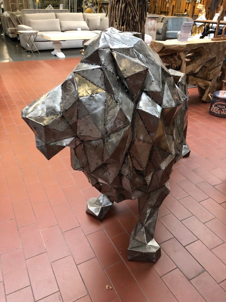 Design Löwenskulptur Deko Figur Skulptur Löwe Silber Handarbeit in Bremen