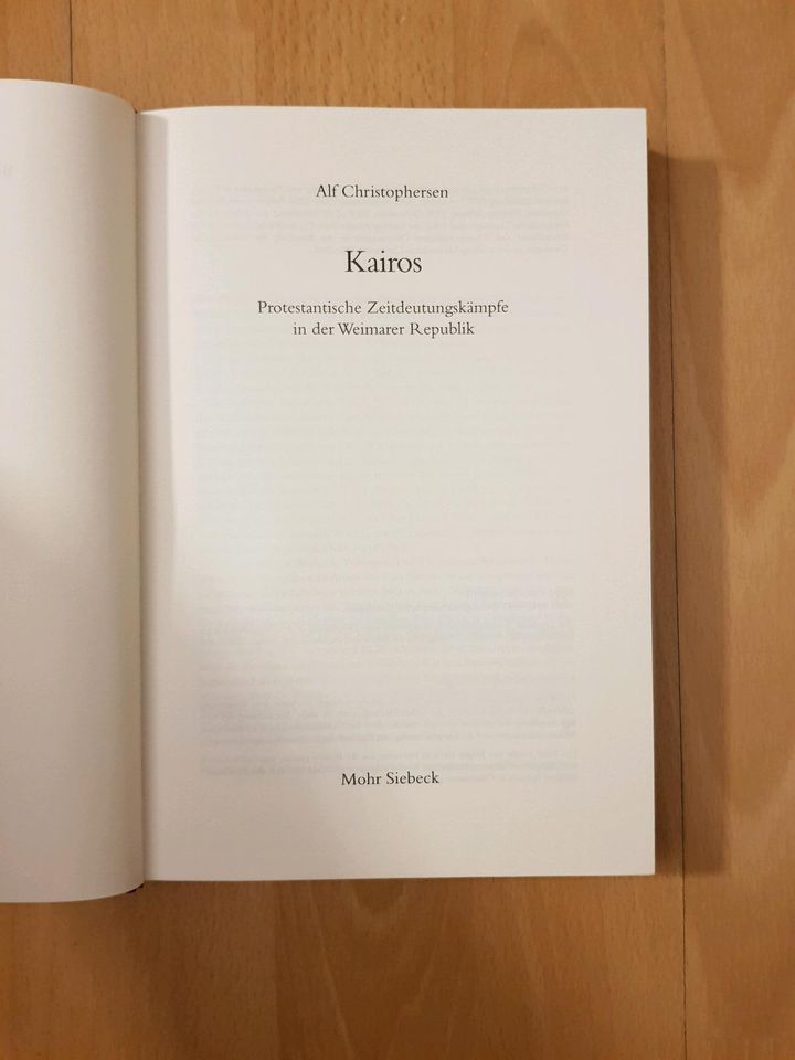 Alf Christophersen Kairos Protestantisch Mohr Siebeck Buch Bücher in Frankfurt am Main