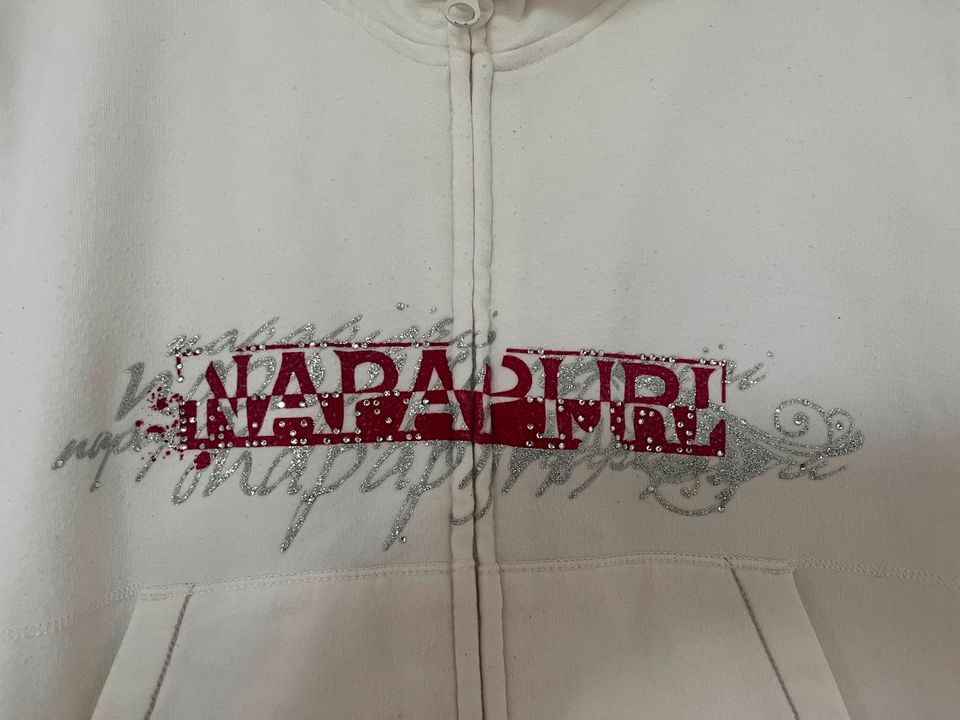 Napapijri Gr. 140/146 Sweatjacke weiß 10,-€ inkl. Versand in Rötha