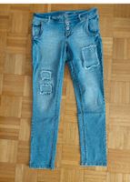 Takko Boyfriend Jeans Patchwork Fetzenlook Hose Gr.40 Blau Bayern - Landsberg (Lech) Vorschau