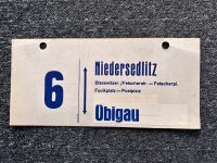 Straßenbahnschild/ Linienschild Linie 6, Dresden Dresden - Mobschatz Vorschau