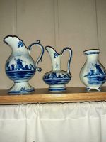 SHABBY CHIC  LANDHAUS,  3 Vasen in Delfter Blau , handgemalt Niedersachsen - Hinte Vorschau