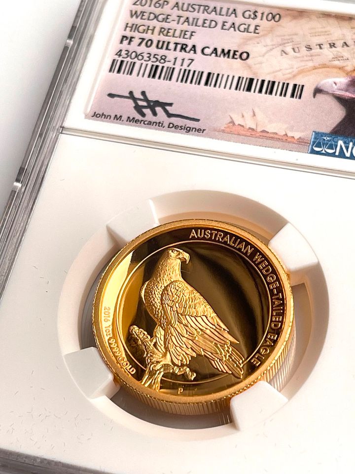 Goldmünze Wedge-Tailed Eagle 1 oz 2016 PP Gold NGC PF70 UCAM in Wiesbaden