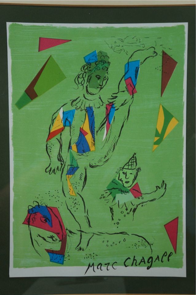 Marc Chagall (1887-1985) Der grüne Akrobat /Farblithographie 1979 in Düsseldorf