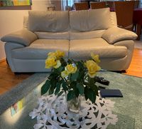 Couch 2 Sitzer - Sofa - echt Leder - Creme / beige Nordrhein-Westfalen - Lüdinghausen Vorschau