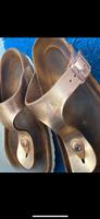 Gizeh Birkenstock 37 weit Leder Copper  Gold Zehentrenner Baden-Württemberg - Bodman-Ludwigshafen Vorschau