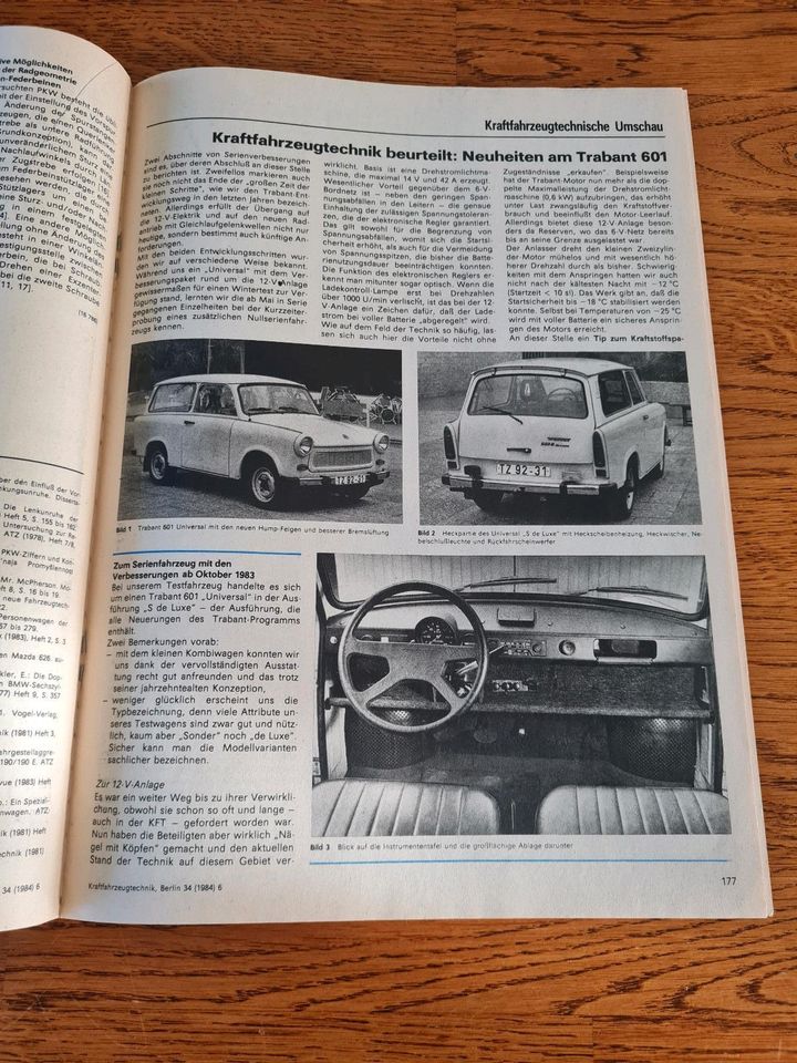 Trabant 1984 Zeitung KFT Top Bericht Weiterentwicklungen DDR IFA in Ravensburg