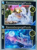 Ravensburger Puzzle 500 Star Line Leuchtpuzzle Einhorn Wolf Sachsen - Wittichenau Vorschau