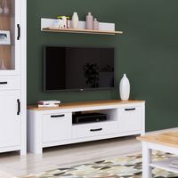 TV Board Fernsehschrank Sideboard Weiß Lowboard Landhaus VB200€* Sachsen-Anhalt - Magdeburg Vorschau