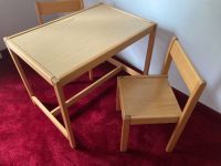 Kindertisch mit 2 Stühlen Echtholz Buche stabil Bayern - Erlangen Vorschau