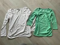 Umstandsshirt weiß shein langarm M  und grün H&M 3/4 Arm XS je 3€ Niedersachsen - Heidenau Vorschau