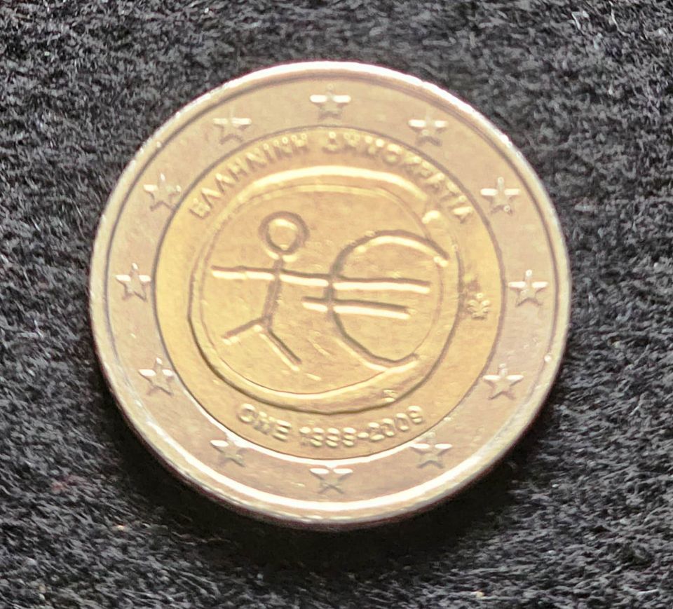 Seltene 2 Euro Münze Strichmännchen ONE 1999-2009 in Elmshorn