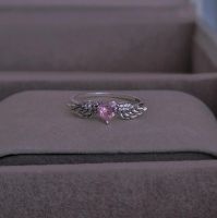 *NEU* Ring Prinzessin Engelsflügel rosa Zirkon 925 Silber 17,25mm West - Unterliederbach Vorschau