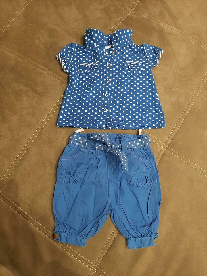 ❤ süßes Set  Bluse/Shirt + kurze Hose, Mädchen, dots, Gr. 68 ❤ in Themar