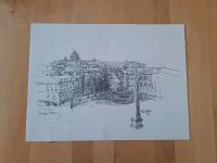 original Bleistiftzeichnung Rom Piazza del Popolo 38 x 28 cm Bayern - Kiefersfelden Vorschau