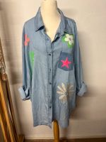 Reduziert! Damen Hemd Bluse mit Blume Jeans 44/46 Hessen - Groß-Gerau Vorschau