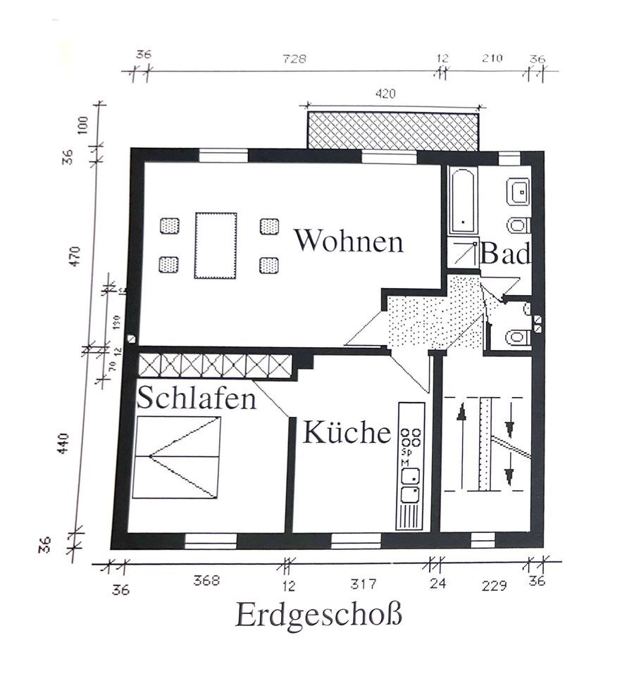 EG-Wohnung im Zentrum von Wattenscheid, ca. 77 m2, 2,5 Zimmer in Bochum