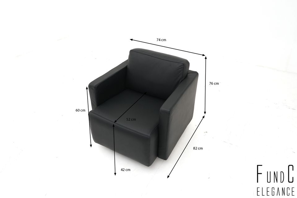 Walter Knoll Nelson 605 Sessel 4 Stück drehbar Leder schwarz in Unna