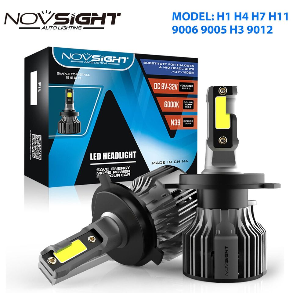 Novsight H4 9003 LED Scheinwerfer Kit 72W 10000LM COB 6000K Weiß in  Nordrhein-Westfalen - Dorsten, Tuning & Styling Anzeigen