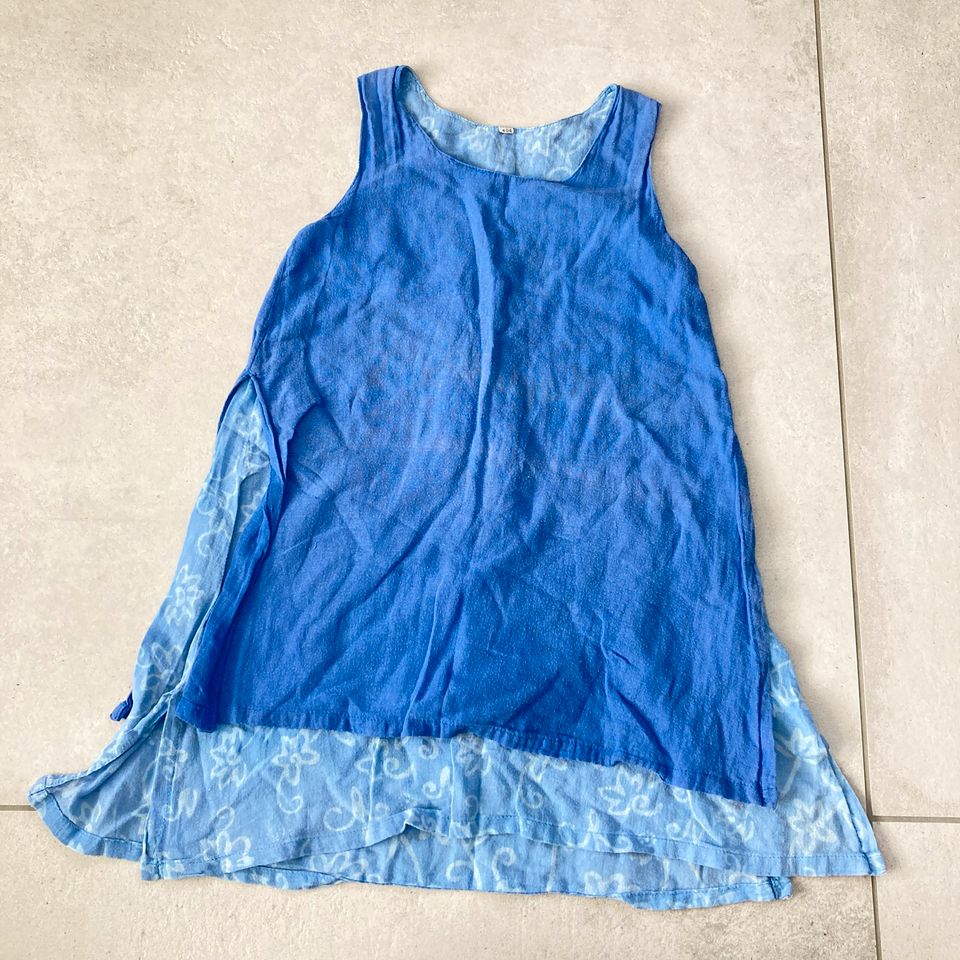 Handmade Kleid Tunika Hängerchen luftig hellblau Gr. 104 in Lützow