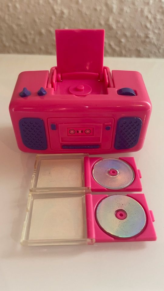 Barbie Radio Boombox pink/lila mit CD‘s 1998 Barbie Zubehör in Wiesbaden