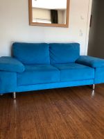 Ledersofa blau, 180cm Hessen - Bad Soden am Taunus Vorschau