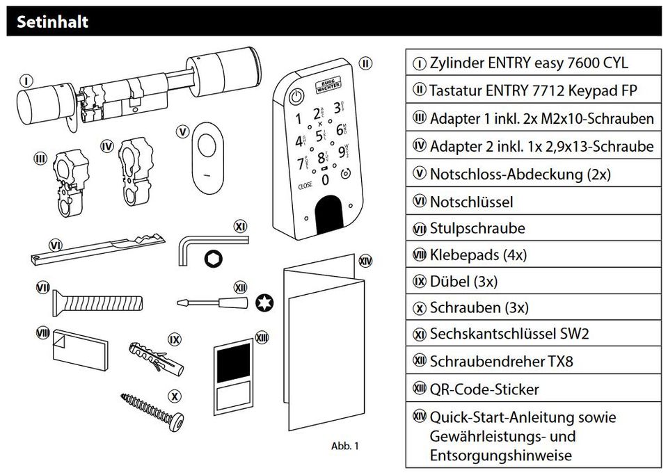 Burg Wächter SECUENTRY EASY 7602 Fingerprint elektronisch in Lachendorf