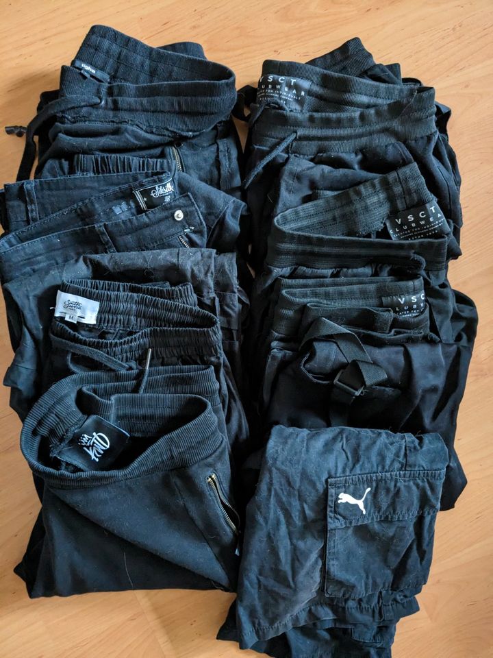 8 Hosen Paket S/M Schwarz Puma/Sixth June/tigha/VSCT/Siksilk/KWD in Rotenburg (Wümme)