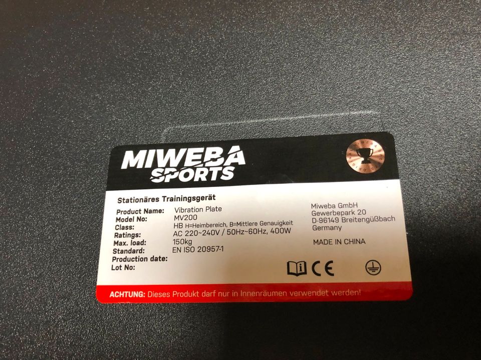 Miweba Sports Fitness 3D Vibrationsplatte MV200 400 Watt - 3D in München