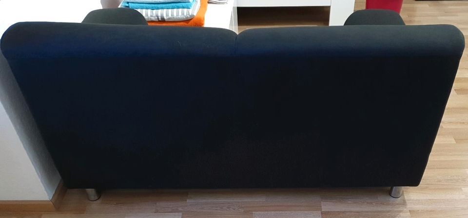 Sofa, Zwei-Sitzer, Couch schwarz in Markkleeberg