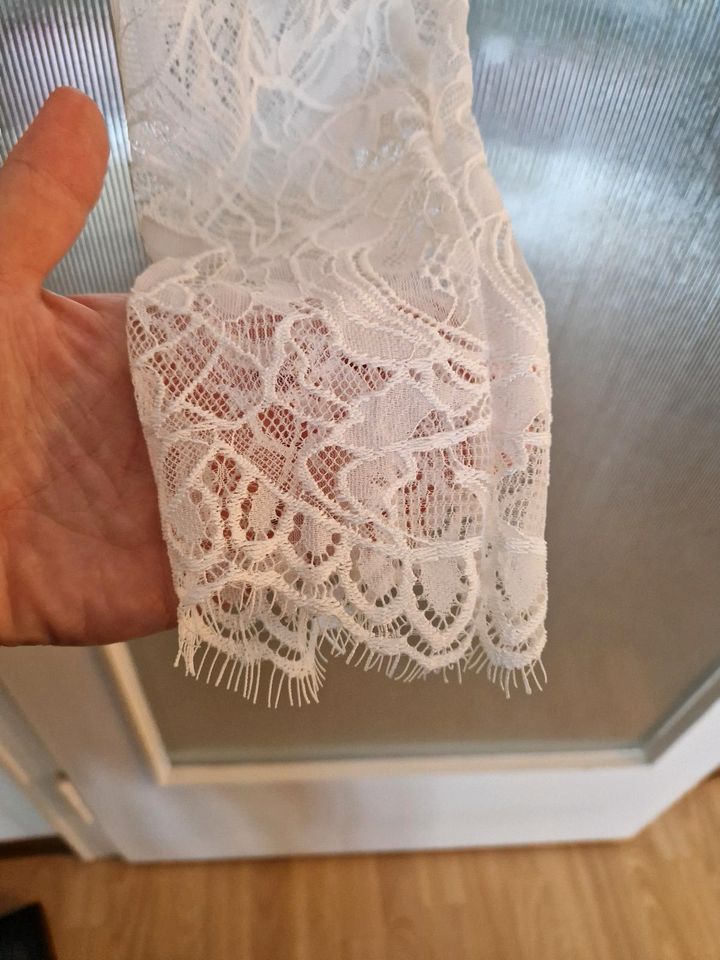 Braut Hochzeit Oberteil Spitze Laura Dometzky transparent 44 L in München