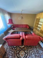 Rotes Stoffsofa, aus zwei Sesseln und einer 3 sitzer Couch Sachsen - Chemnitz Vorschau