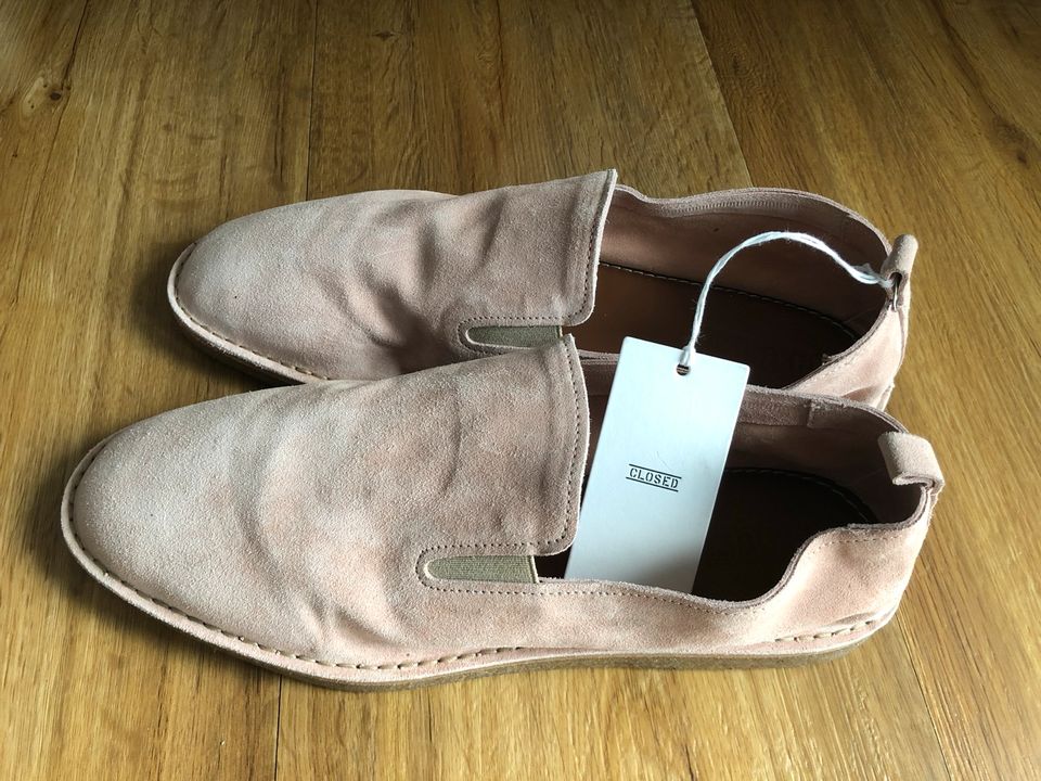 Neu! Closed Leder Loafers Gr. 44 rosé Herren Espadrilles Velours in Heilbronn